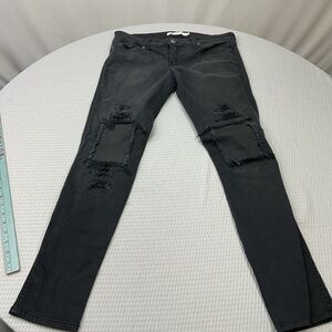 Frankie B. Black Distressed Skinny Jeans